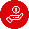 Hand hält ein Dollarzeichen